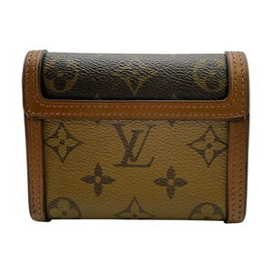 Louis Vuitton Wallet Portefeuille Dauphine Flap Monogram Reverse Brown